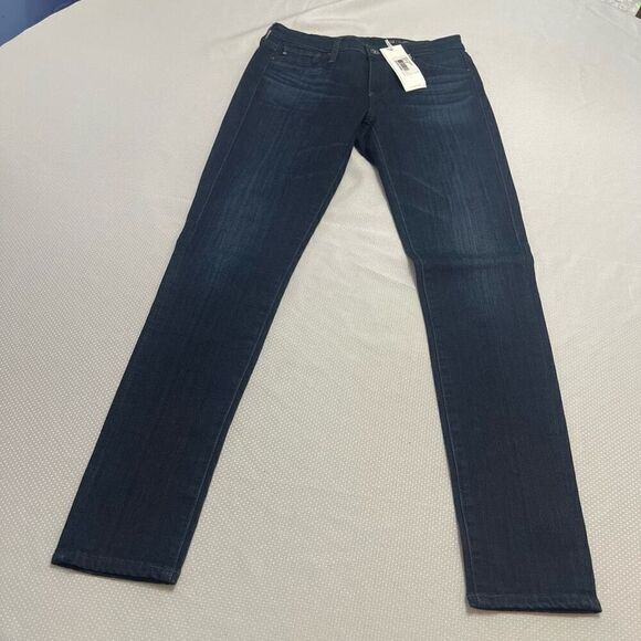 NWT Adriano Goldschmied Super Skinny Legging Ankle Dark Wash Denim Jeans Size 25 - Picture 1 of 13